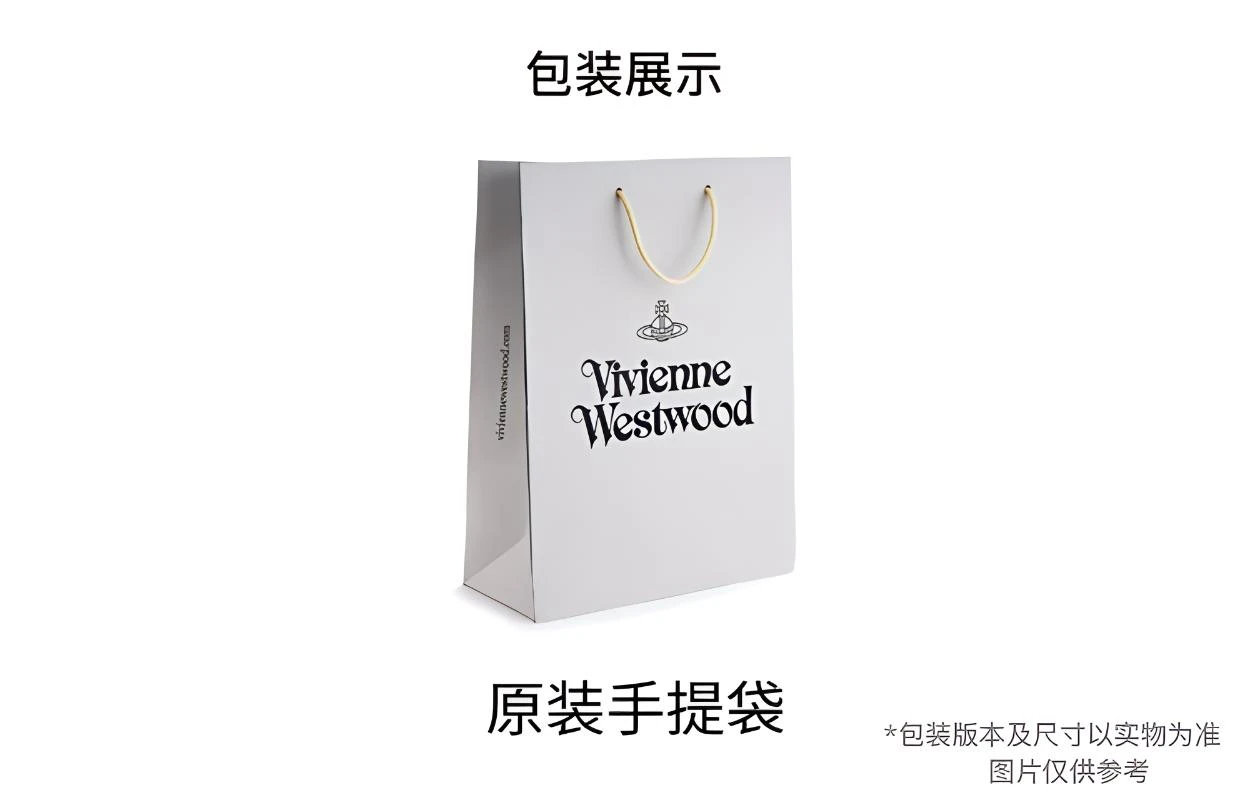 商品[国内直发] Vivienne Westwood|西太后 Yasmine 土星Logo按扣开合 羊毛 手提包 迷你 女款 红色,价格¥3676,第6张图片详细描述