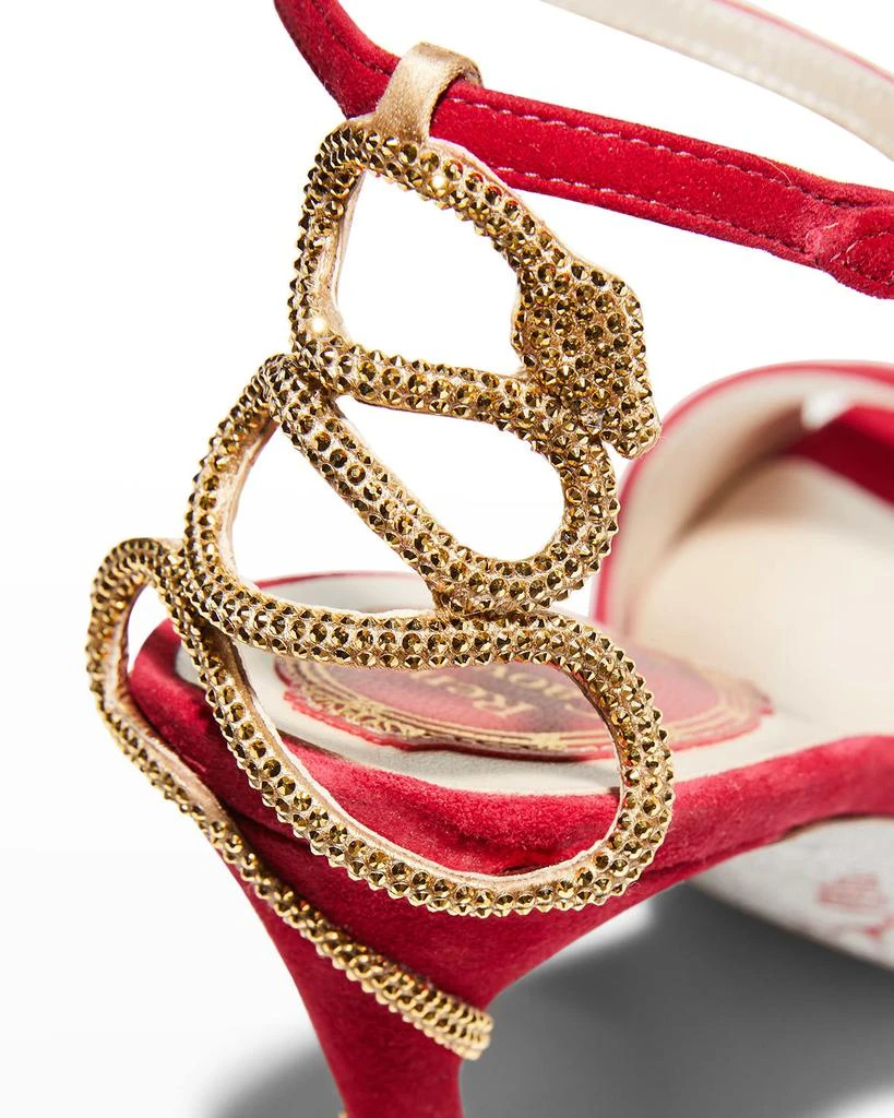 商品Rene Caovilla|Snake Ankle-Strap Stiletto Sandals,价格¥3321,第5张图片详细描述