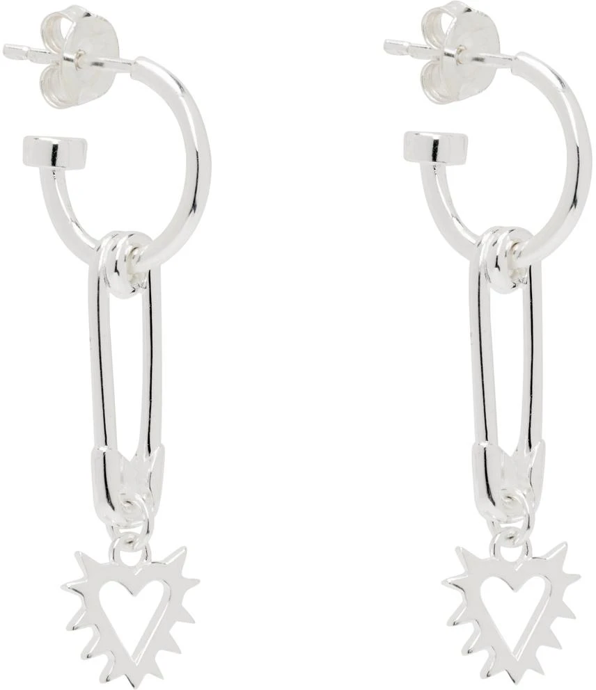 商品Stolen Girlfriends Club|Silver Punk Pin Earrings,价格¥538,第2张图片详细描述