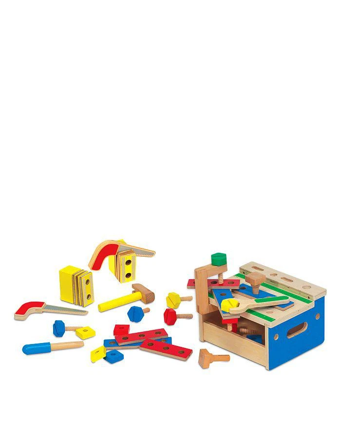 商品Melissa & Doug|Hammer & Saw Tool Bench  3岁以上宝宝木头工具箱组合,价格¥281,第2张图片详细描述