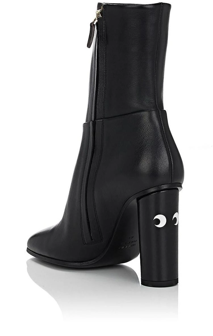 商品Anya Hindmarch|Eye-Print Leather Ankle Boots,价格¥4681,第3张图片详细描述