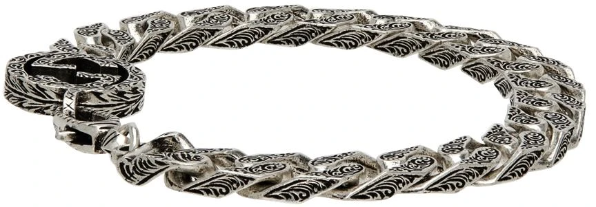 商品Gucci|Silver Interlocking G Bracelet,价格¥5183,第5张图片详细描述