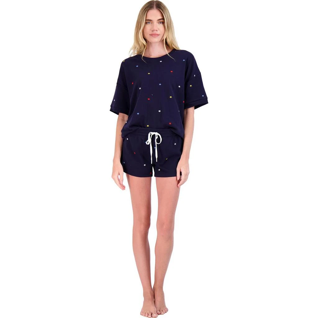 商品PJ Salvage|P.J. Salvage American Dreams Embroidered Pull On Loungewear Shorts,价格¥54,第3张图片详细描述