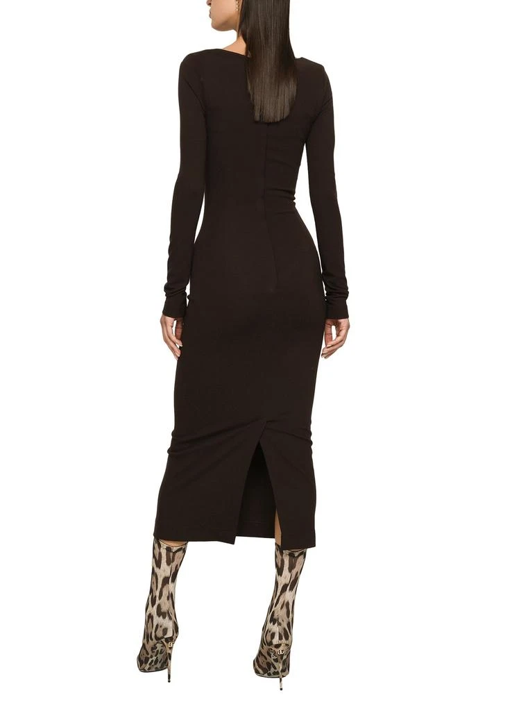 商品Dolce & Gabbana|技术面料平纹针织中长连衣裙,价格¥14880,第3张图片详细描述