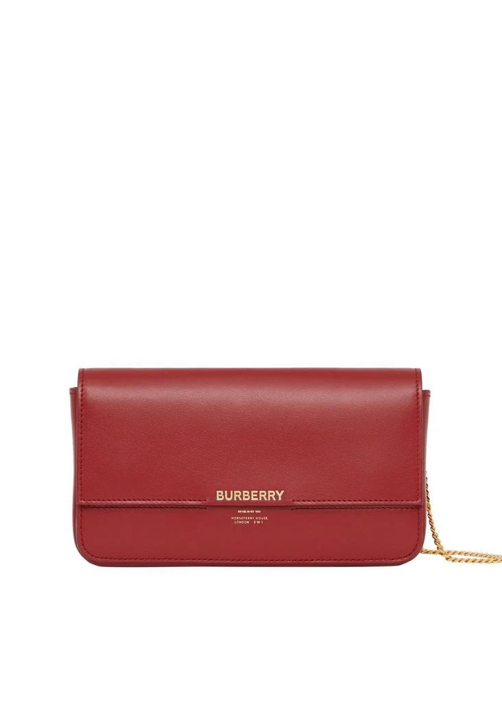 商品Burberry|Leather wallet with detachable chain strap,价格¥6389,第1张图片