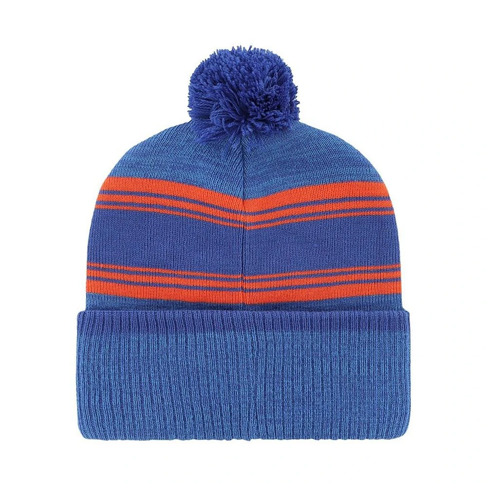 商品47 Brand|Men's Royal Denver Broncos Fadeout Cuffed Knit Hat with Pom,价格¥235,第2张图片详细描述