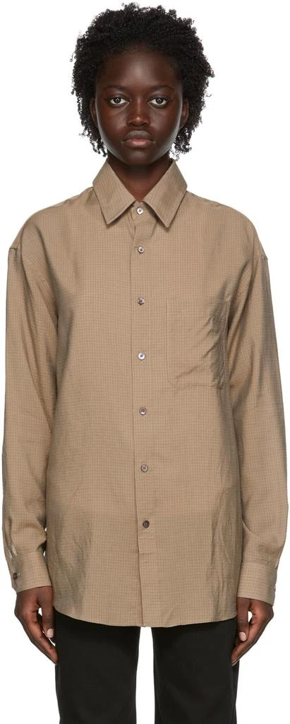 商品Lemaire|Brown Lyocell Shirt,价格¥596,第1张图片