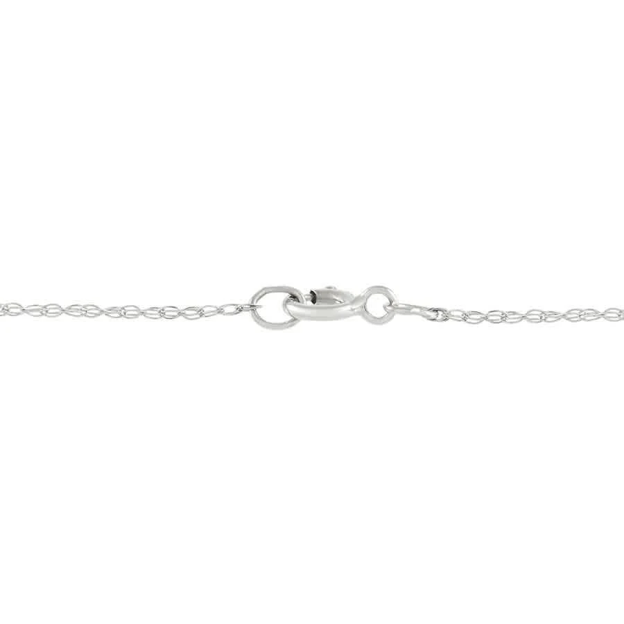 商品LB Exclusive|14K White Gold 0.08 ct Diamond and Ruby Necklace,价格¥2901,第3张图片详细描述