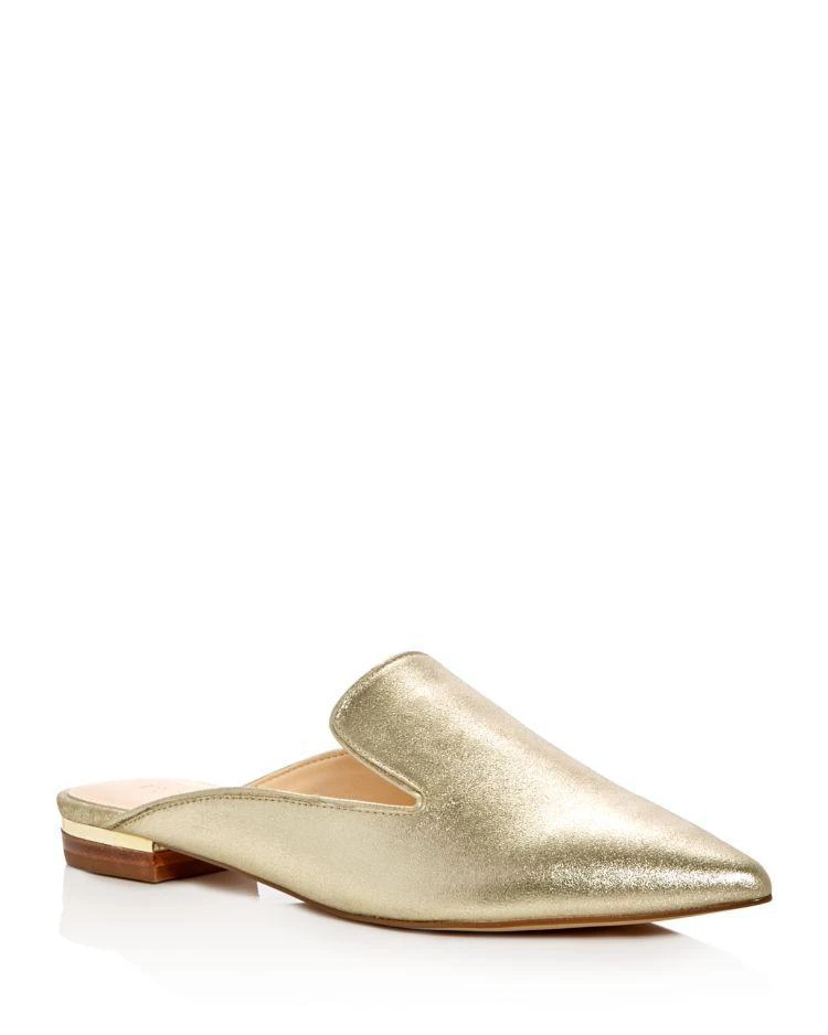 商品Ivanka Trump|Tissa Metallic Pointed Toe Mules,价格¥658,第1张图片