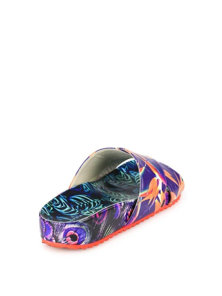 商品Sophia Webster|Phoebe Leaf-Print Leather Wedge Slides,价格¥1126,第2张图片详细描述