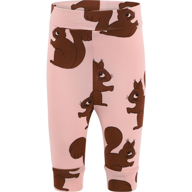 Squirrel print organic cotton baby pants in pink商品第1张图片规格展示
