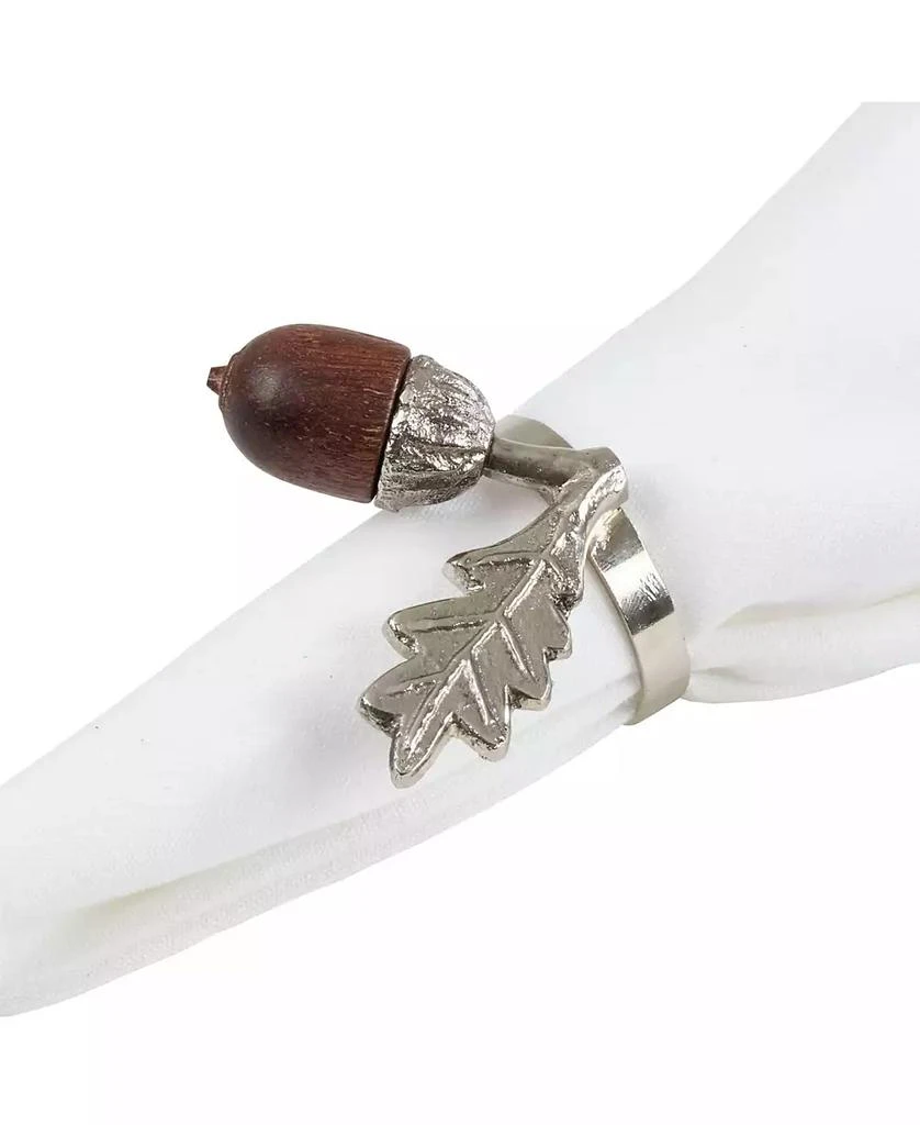 商品Saro Lifestyle|Acorn Design Napkin Ring, Set of 4,价格¥751,第5张图片详细描述