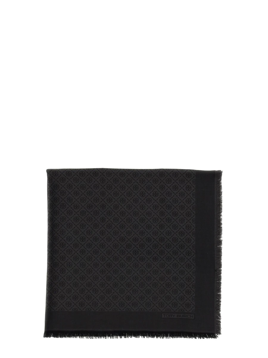 商品Tory Burch|Tory Burch 女士围巾丝巾 84660001 黑色,价格¥1771,第4张图片详细描述