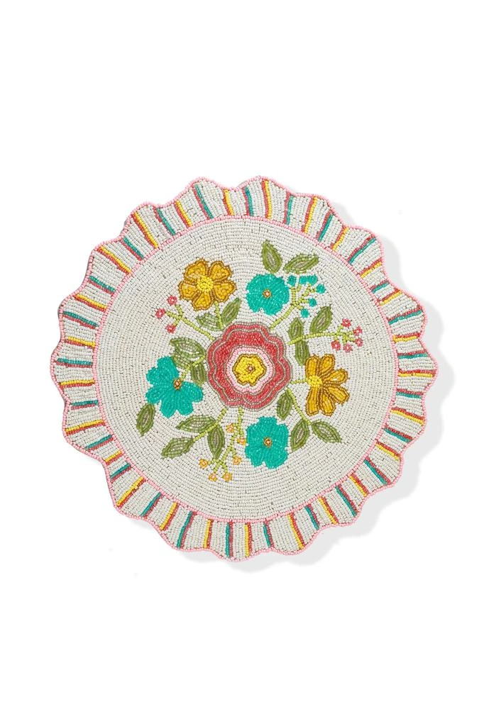 商品Tiramisu|The "Fiesta Bloom" Beaded Placemat,价格¥305,第1张图片