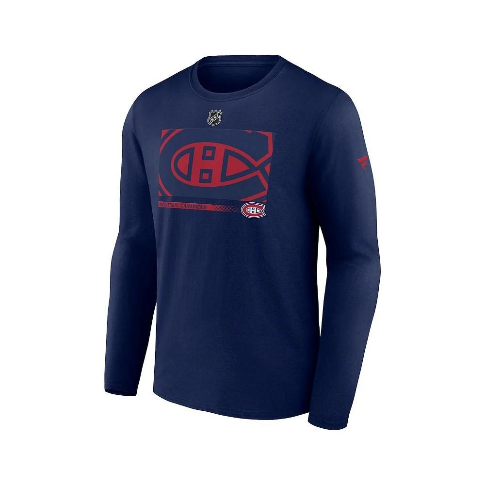 商品Fanatics|Men's Branded Navy Montreal Canadiens Authentic Pro Core Collection Secondary Long Sleeve T-Shirt,价格¥262,第3张图片详细描述