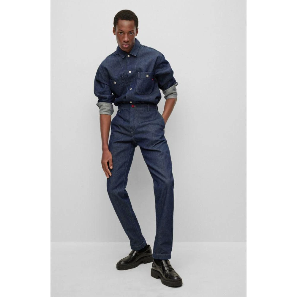 商品Hugo Boss|HUGO | REPLAY regular-fit jacket in dark-blue denim,价格¥985,第2张图片详细描述