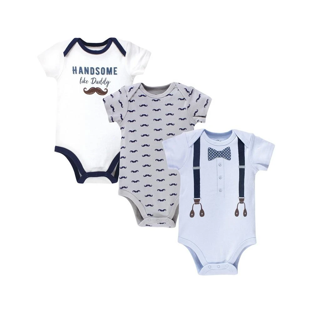 商品Little Treasure|Baby Boys Handsome Like Daddy Bodysuits, Pack of 3,价格¥97,第1张图片