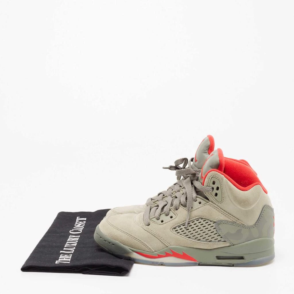 Jordan Grey Suede Air Jordan Retro 5 High Top Sneakers Size 36 商品
