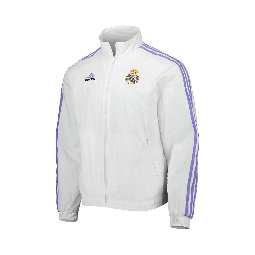 商品Adidas|Men's White Real Madrid Team Logo Anthem Full-Zip Jacket,价格¥600,第2张图片详细描述