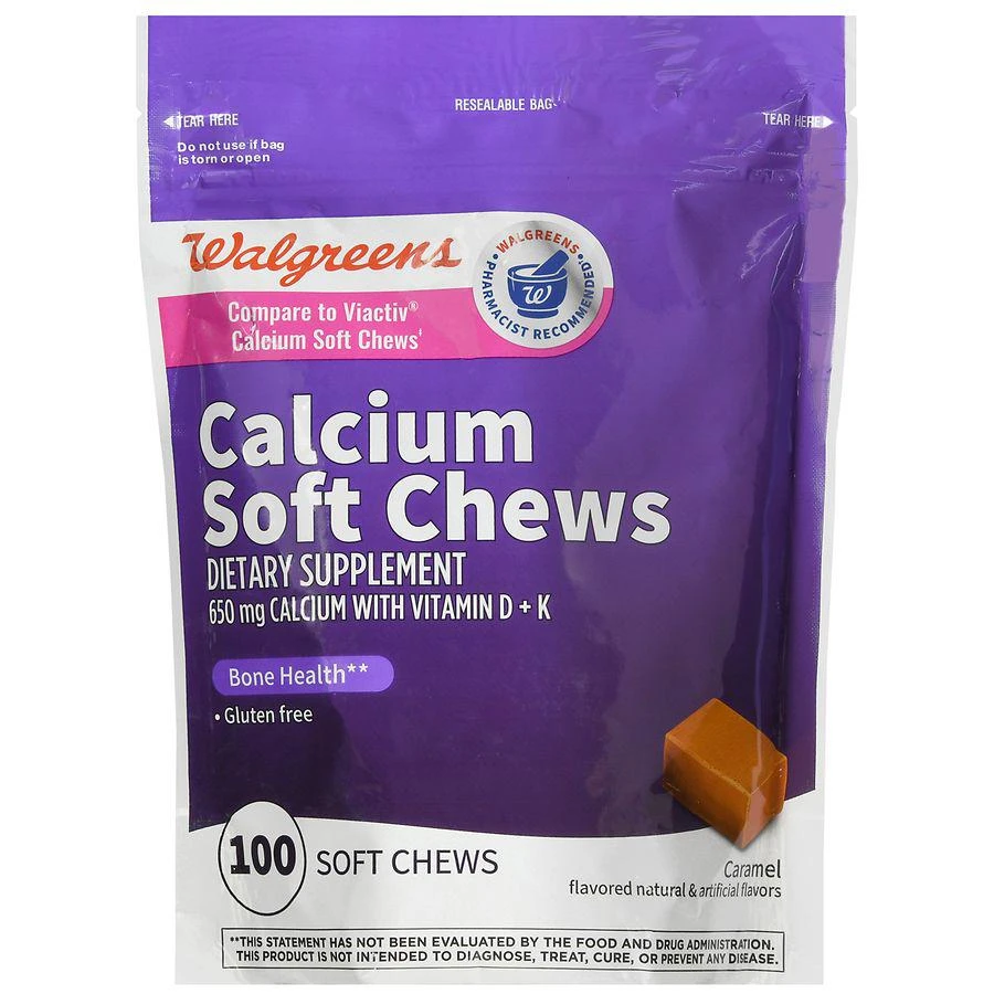 商品Walgreens|Calcium Soft Chews (100 days),价格¥100,第2张图片详细描述