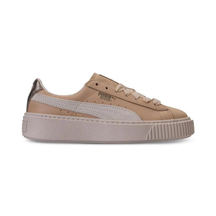 商品Puma|Women's Basket Platform Up Casual Sneakers from Finish Line,价格¥445,第1张图片