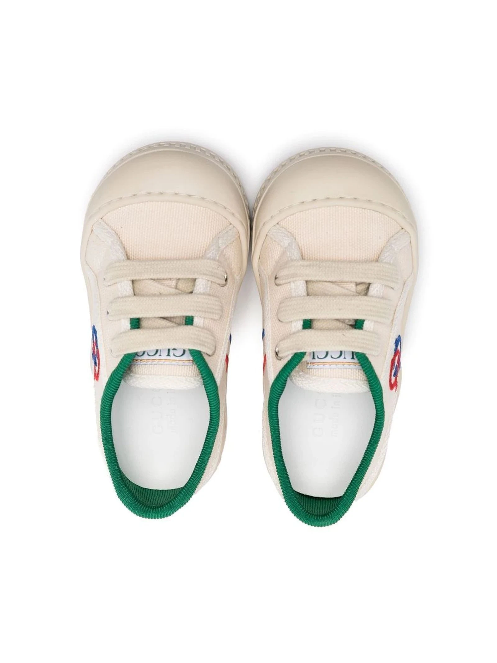 商品Gucci|Gucci 男童休闲鞋 725051FABA9167 白色,价格¥3566,第4张图片详细描述