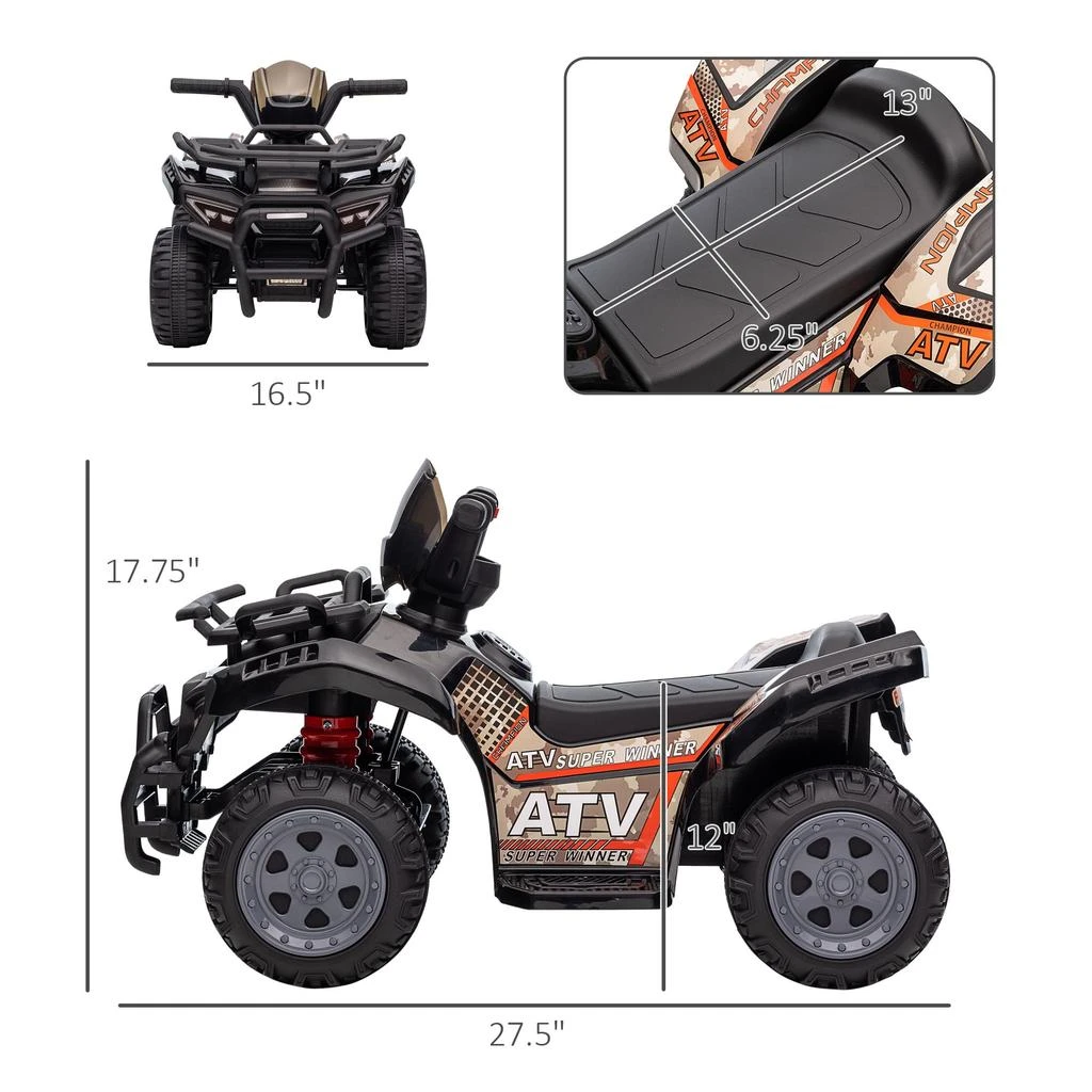 商品Streamdale Furniture|Streamdale Kids' Electric ATV Realistic Driving,价格¥1718,第5张图片详细描述