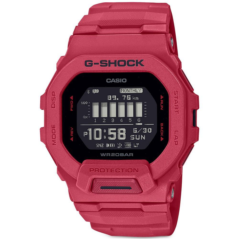 商品G-Shock|Men's Digital Red Resin Strap Watch 46mm,价格¥1106,第1张图片