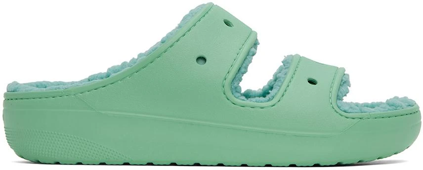 商品Crocs|Green Classic Cozzzy Sandals,价格¥196,第1张图片