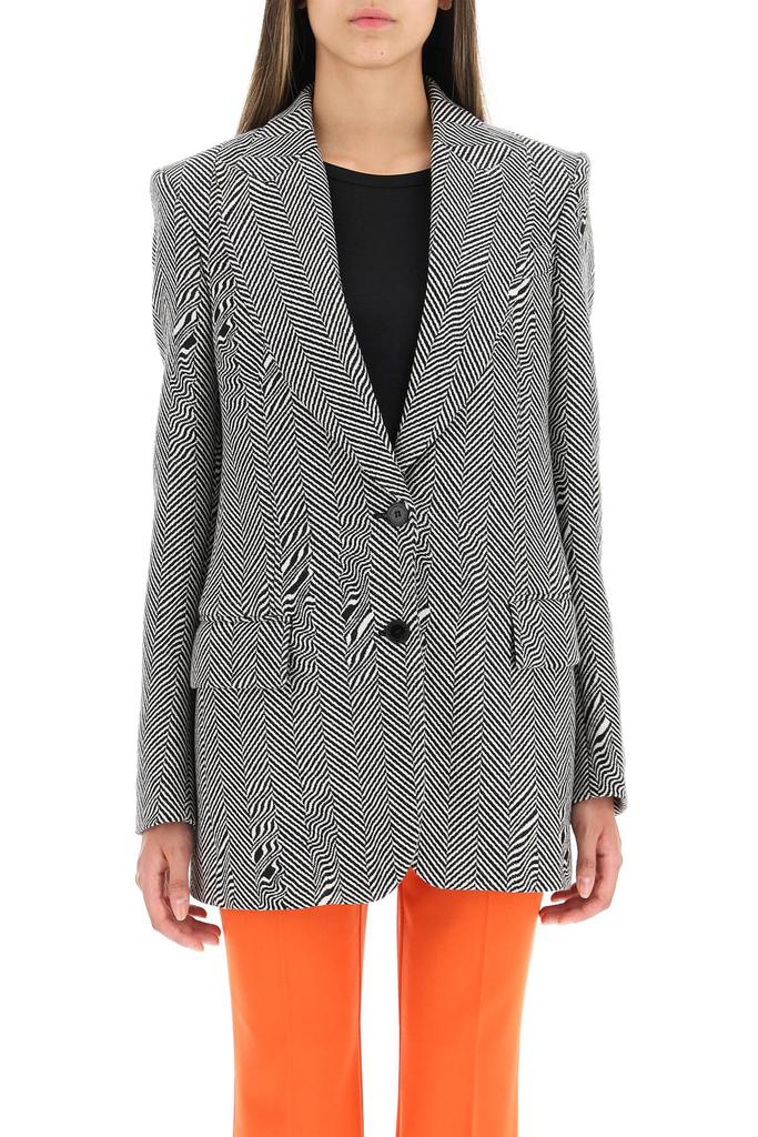 Stella mccartney herringbone wool tailored jacket商品第2张图片规格展示