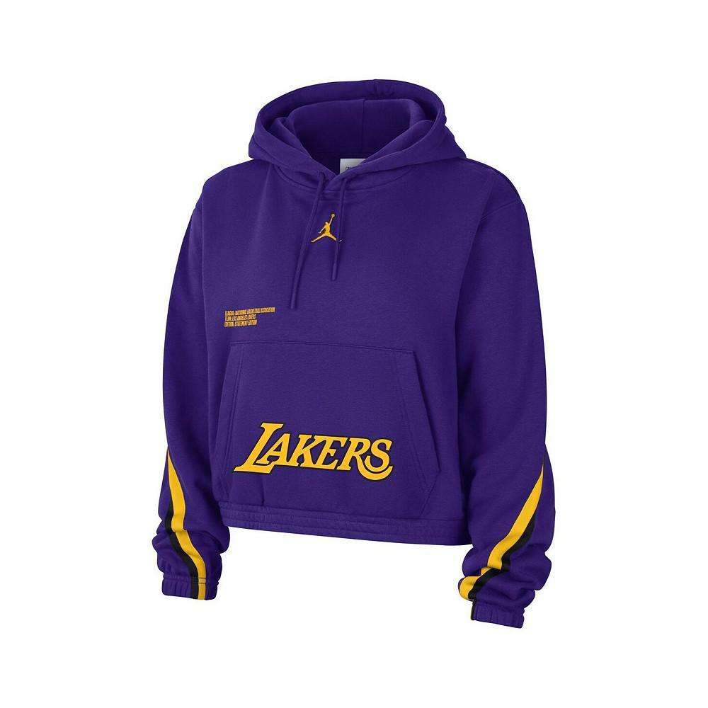 商品Jordan|Women's Brand Purple Los Angeles Lakers Courtside Statement Edition Pullover Hoodie,价格¥522,第5张图片详细描述