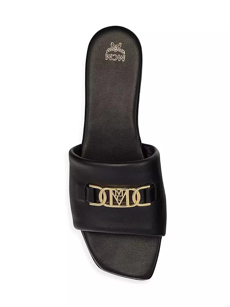 商品MCM|Mode Travia Leather Slides,价格¥2220,第5张图片详细描述