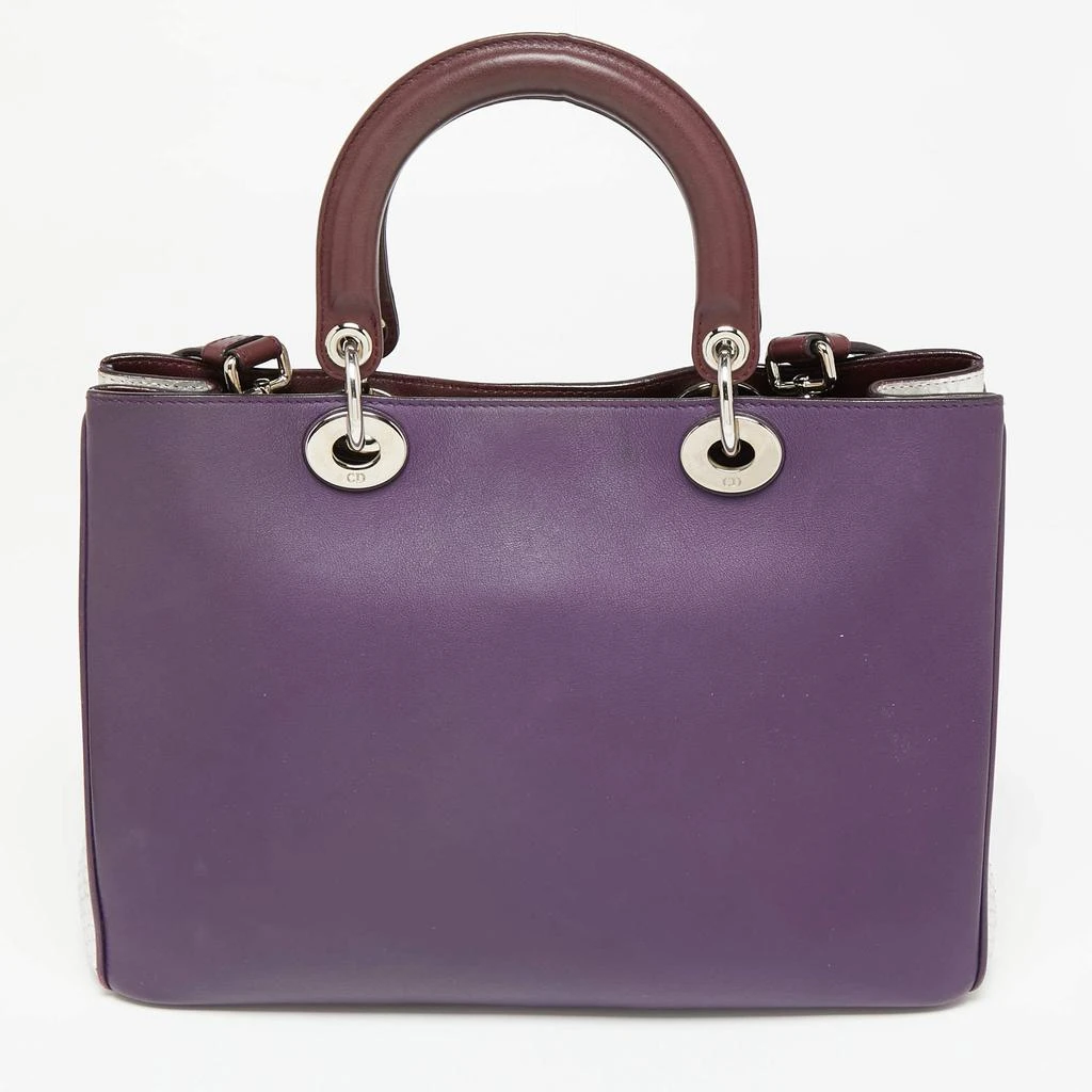商品[二手商品] Dior|Dior Purple/Silver Leather and Python Medium Diorissimo Shopper Tote,价格¥8767,第4张图片详细描述