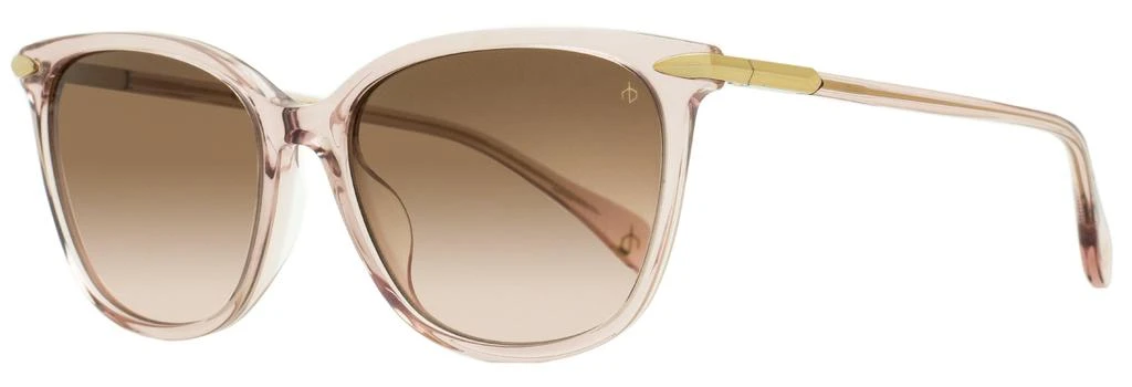 商品Rag & Bone|Rag & Bone Women's Rectangular Sunglasses RNB1035S 35JM2 Pink/Gold 55mm,价格¥436,第1张图片