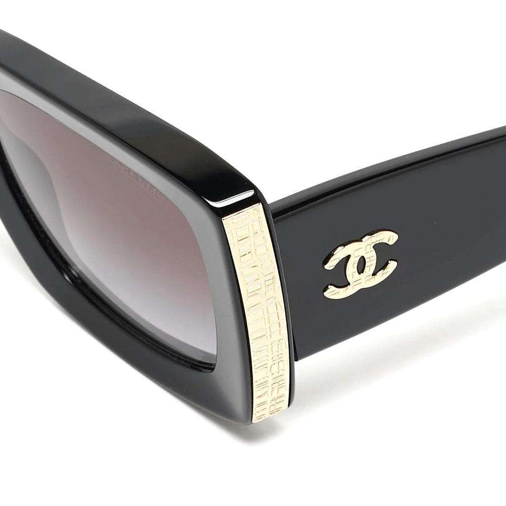 商品[二手商品] Chanel|Chanel Black/Gold Gradient 5435 CC Metal Rectangular Sunglasses,价格¥4267,第2张图片详细描述