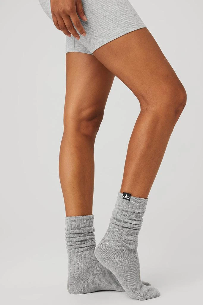 商品Alo|Unisex Scrunch Sock - Athletic Heather Grey,价格¥181,第3张图片详细描述