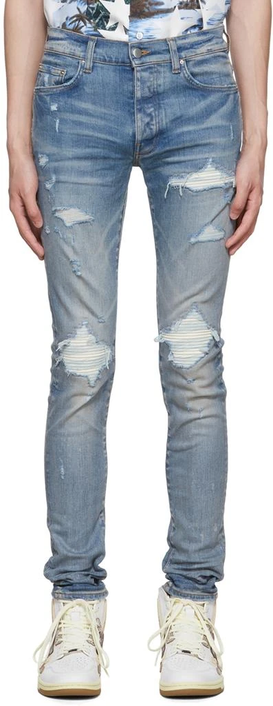 商品AMIRI|Blue MX1 Ultra Suede Jeans,价格¥9193,第1张图片