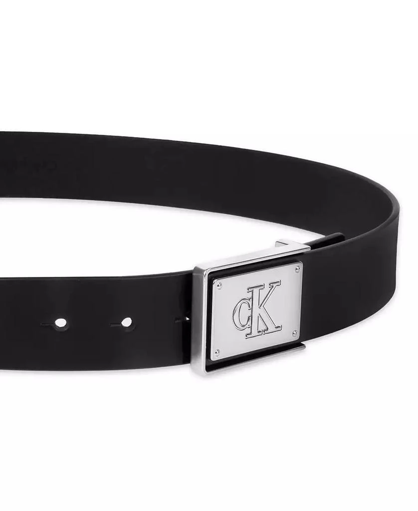 商品Calvin Klein|Men's CK Plate Plaque Belt,价格¥240,第3张图片详细描述