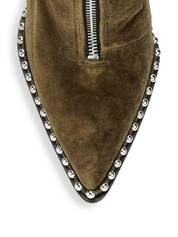 商品Alexander Wang|Eri Velvet Studded Booties,价格¥2560,第3张图片详细描述