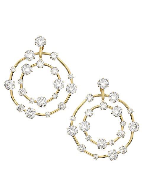 Constella Gold-Plated & Crystal Clip-On Earrings商品第1张图片规格展示