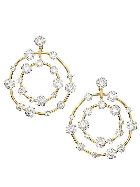 商品Swarovski|Constella Gold-Plated & Crystal Clip-On Earrings,价格¥2004,第1张图片