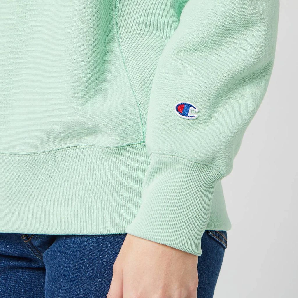 商品CHAMPION|Champion Women's Small Script Crew Neck Sweatshirt - Mint Green,价格¥277,第4张图片详细描述