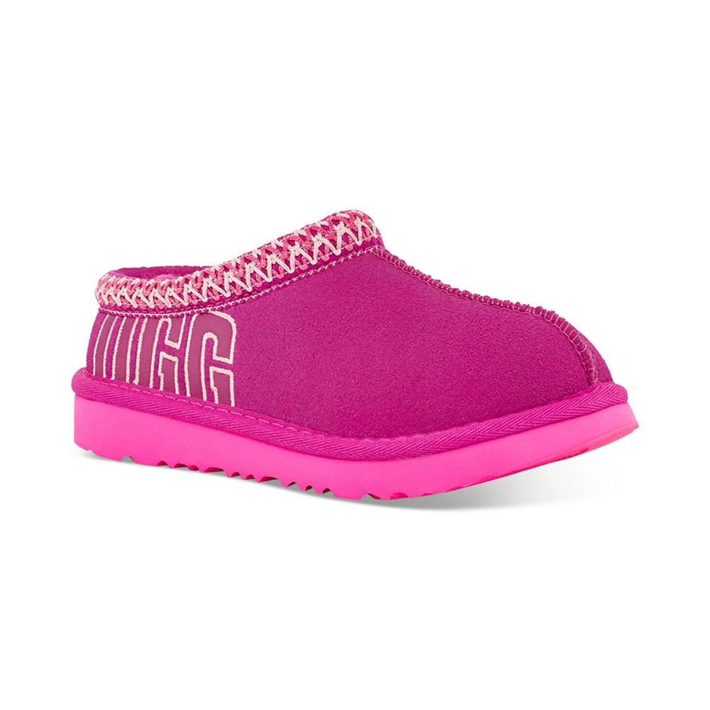 商品UGG|Kids Tasman Braid-Trimmed Graphic Outline Logo Slippers,价格¥524,第1张图片