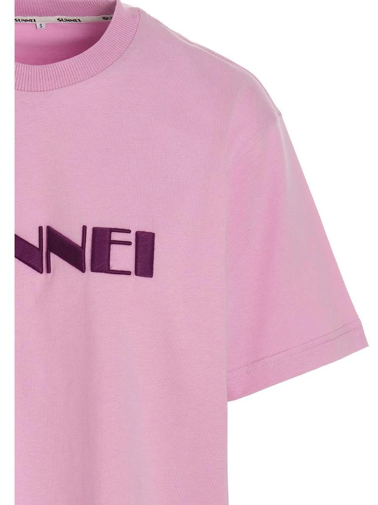 商品SUNNEI|Sunnei logo-Embroidered Crewneck T-Shirt,价格¥768,第3张图片详细描述