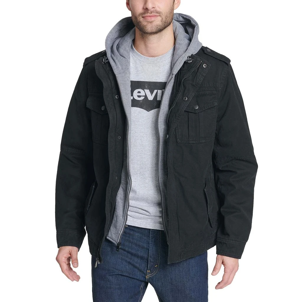 商品Levi's|Two-Pocket Hoodie with Zip Out Jersey Bib/Hood and Sherpa Lining,价格¥608,第1张图片