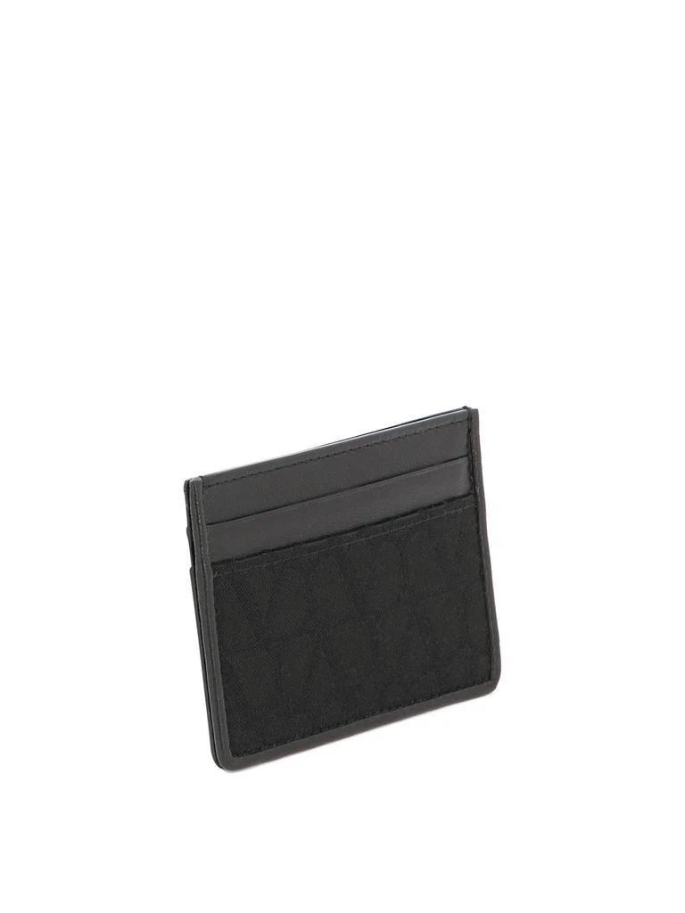 商品Valentino|Card Holder In Toile Iconographe Technical Fabric Wallets & Card Holders Black,价格¥1356,第2张图片详细描述