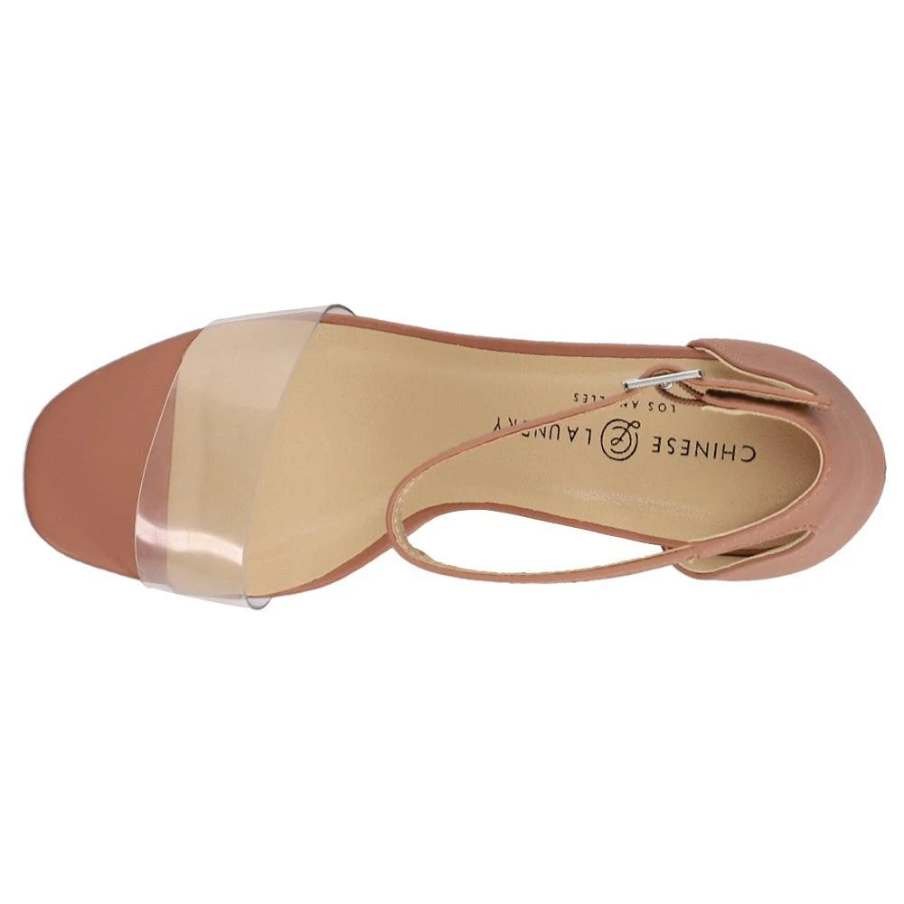 商品Chinese Laundry|Teri Clear Strap Platform Sandals,价格¥294,第4张图片详细描述
