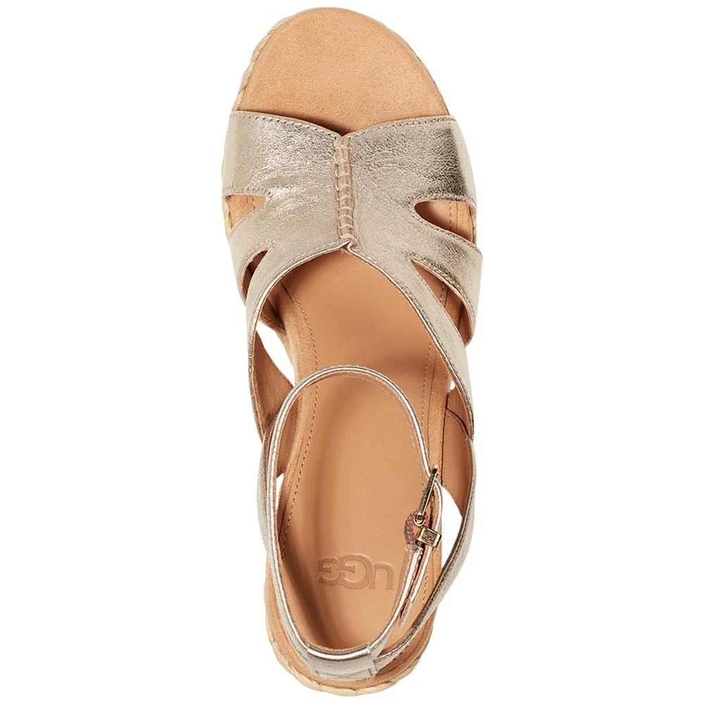 商品UGG|Women's Careena Ankle-Strap Espadrille Platform Wedge Sandals,价格¥194,第4张图片详细描述