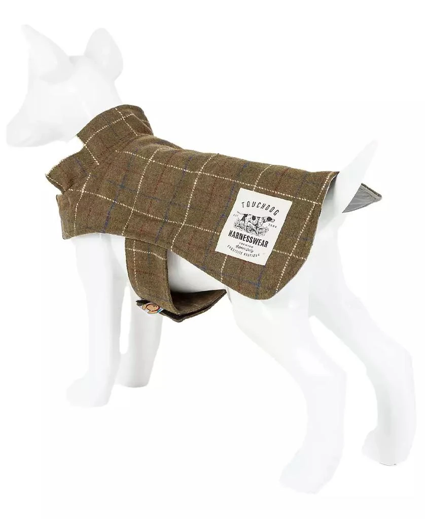 2-in-1 Windowpane Plaided Dog Jacket with Matching Reversible Dog Mat 商品