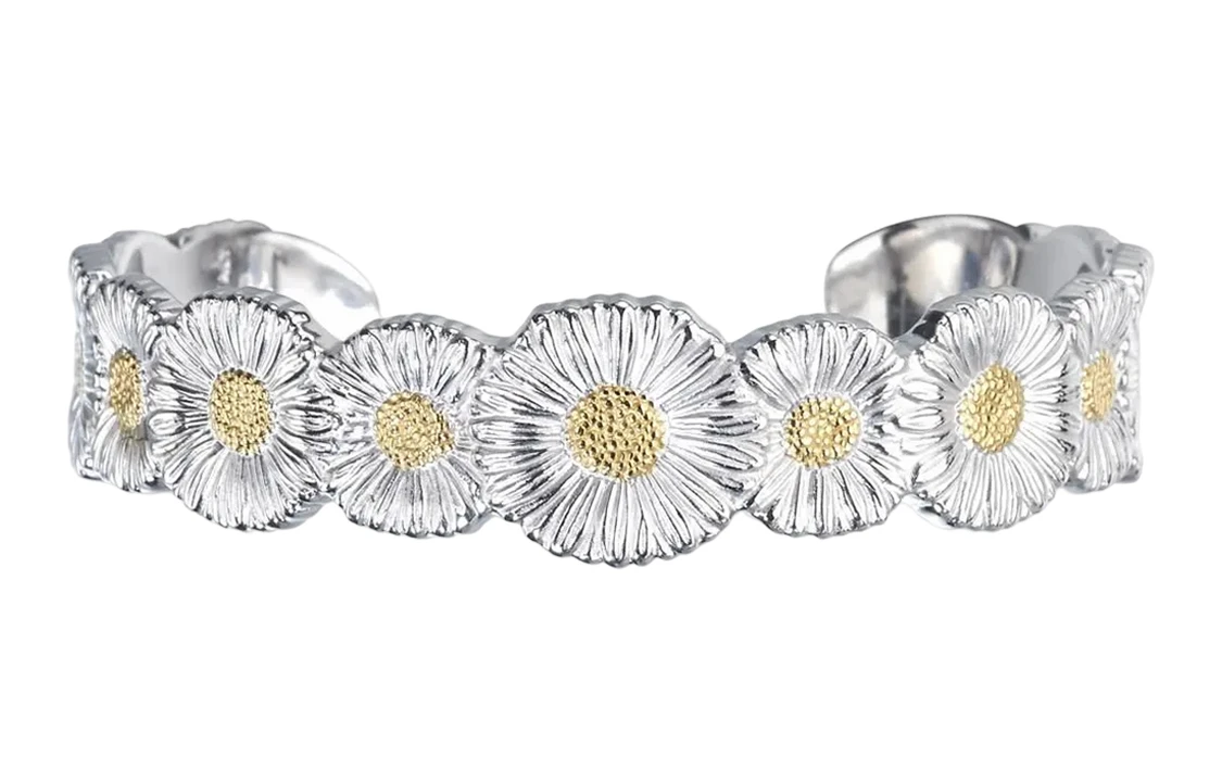 商品[国内直发] Buccellati|布契拉提 雏菊 银镀金 窄 925银 手镯 女款,价格¥9228,第1张图片